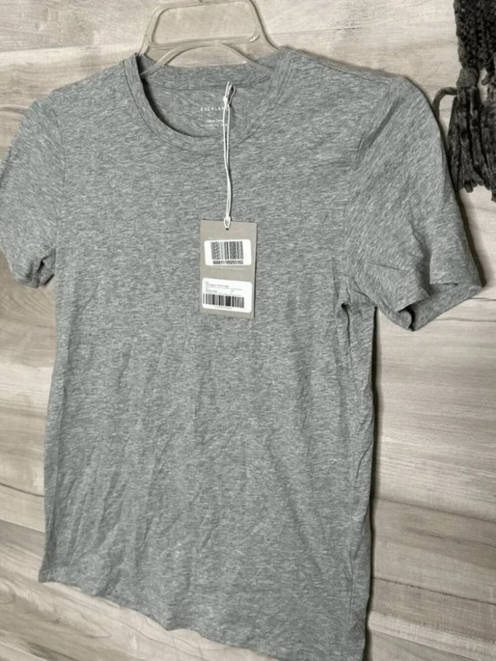 Everlane Womens Heathered Gray Organic Cotton Tee Shirt Size Small - Picture 3 of 8